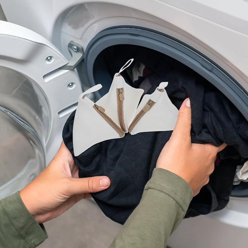 BESPORTBLE 3 قطع أكياس غسيل صغيرة شبكية حقيبة شبكية من البوليستر للأنسجة الحساسة الجوارب الأحذية - Image 5